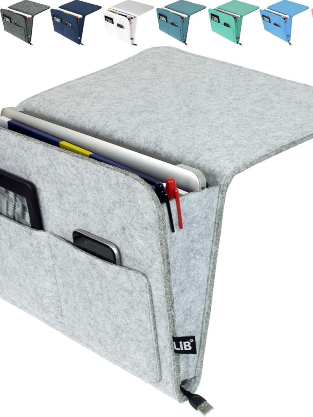 Bedside Caddy, Original Design | Large Size 9.5" x 13.5" | Laptop Holder | 100%